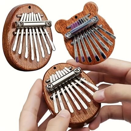 High Quality 8 Keys Mini Kalimba - Exquisite Finger Thumb Piano Marimba Music Accessory - Pendant Gift for Christmas, Halloween, and Thanksgiving