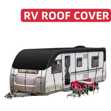 Patio/Outdoor RV Cover, Anti-falling Leaves, Sunshade & Heavy Duty Waterproof Oxford Fabric for Motorhome/Caravan Protection, Foldable, Easy to Installation, RV & Trailer Cover