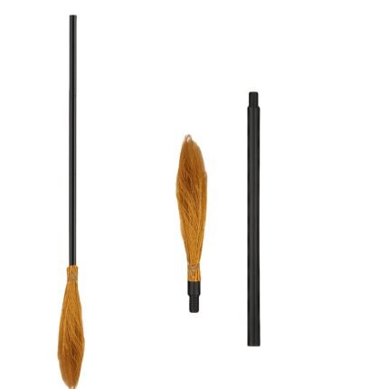 1pc Realistic Witch Broom - with Compatible Connector for Halloween Costumes, Witch Flight Prop - Perfect for Costume Parties, Magical Performances - Durable Witch Broom for Witches, Wizards, Halloween Decorations, Cosplay Accessory, Fantasy Design, Sturdy Construction, Theater Performers