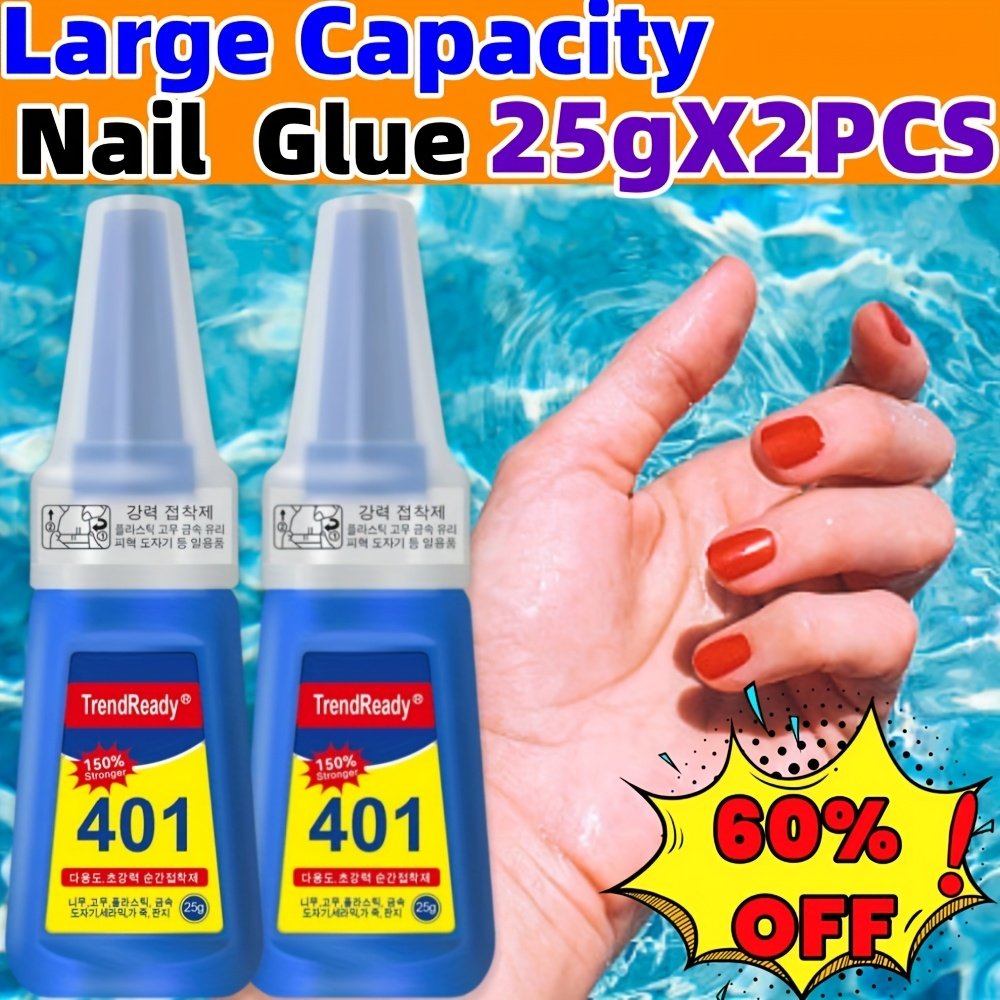 333d0300-54eb-4af4-8ad1-f6dd0a149f8a.jpg 8/6/4/2pcs Nail Glue Super Strong And Waterproof, Long-Lasting 60+ Days, No Light Needed, Fast-Bonding, Heavy Duty Nail Glue for Press On Nails for Women, Nail Art, Nail Supplies, Extra Hold, Large Capacity, One Bottle Is More Than Ten Bottles - Image 1