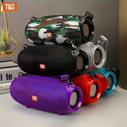 TG534 Portable Wireless Speaker with Dual Speakers, TWS Stereo Hi-Res Audio, Hands-free Call/FM/TF Card/U Disk, Connect to Mobile Phone/Tablet/TV, Support Plug-in Card U Disk, Compatible with TF Card/USB Drive/FM Built-in Microphone, Loud Speaker