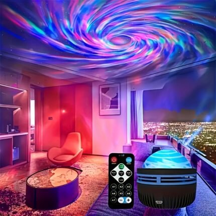 Aurora Borealis Starry Sky Projector, LED Star Projector Night Light with Remote, Galaxy Star Projector with 7 Lighting Effects, Bedroom Night Light Projector for Camping, Wedding Decoration, Holiday Party, Home Decoration, Mother's Day Gifts