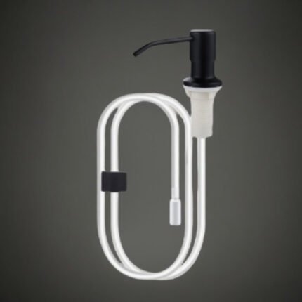 Stainless Steel Kitchen Sink Soap Dispenser Set with Extended Silicone Hose, No Battery Required, Perfect for Dishwashing and Hand Soap Kitchen Tools Bathroom Accessorie