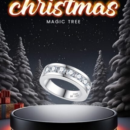 1pc S925 Silveryy Set 2.1 carat Moissanite ring Fashion High Quality Elegant Luxury Simple ring Men'S and Women'S matching ring The ideal choice for gift Holiday gift Christmas gift Halloween gift Black Friday carnival