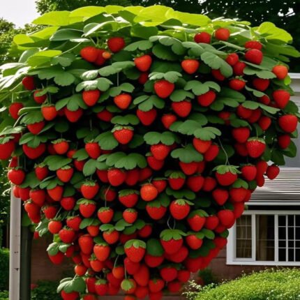 280pcs Giant Strawberry Plants - Full of sweet fruits that are easy to grow in your home garde