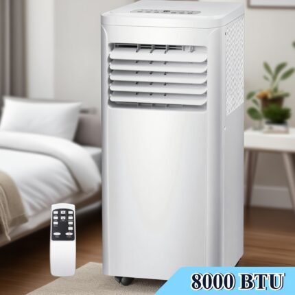 Portable Air Conditioner, 8000 -10, 000 BTU Air Conditioner for Room Up to 250/350 Sq. Ft, 3-in-1, Cool & Dehumidifier & Fan & Sleep Modes, Portable AC with Timer, White, for Home, Office, Dorm/ Portable Floor Fans, 85°Oscillating Tower Fan, Quiet