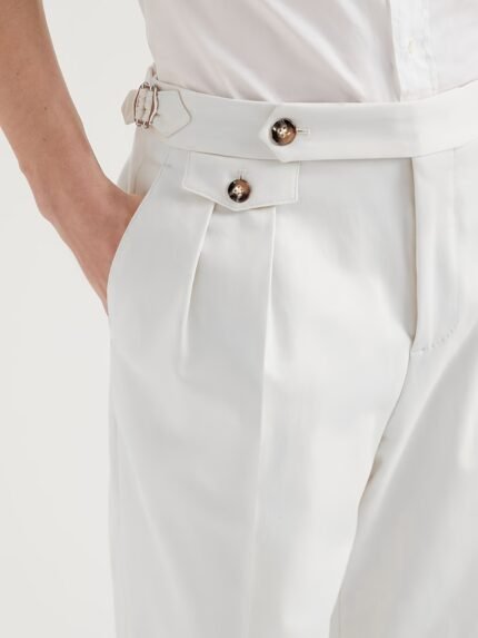 Men'S High-Waisted Straight-Leg Dress Pants - Formal Business & Casual Office Trousers, Non-Stretch Fabric, Elegant Beige for Weddings, Meetings, Everyday - Spring/Fall Seasonal Formal Attire, Dress Pants, Wedding Attire, Sophisticated Look, Polished Finish, Stylish Trousers, Professional Men, Work Attire, Classic Design, Durable Material, Corporate Wear