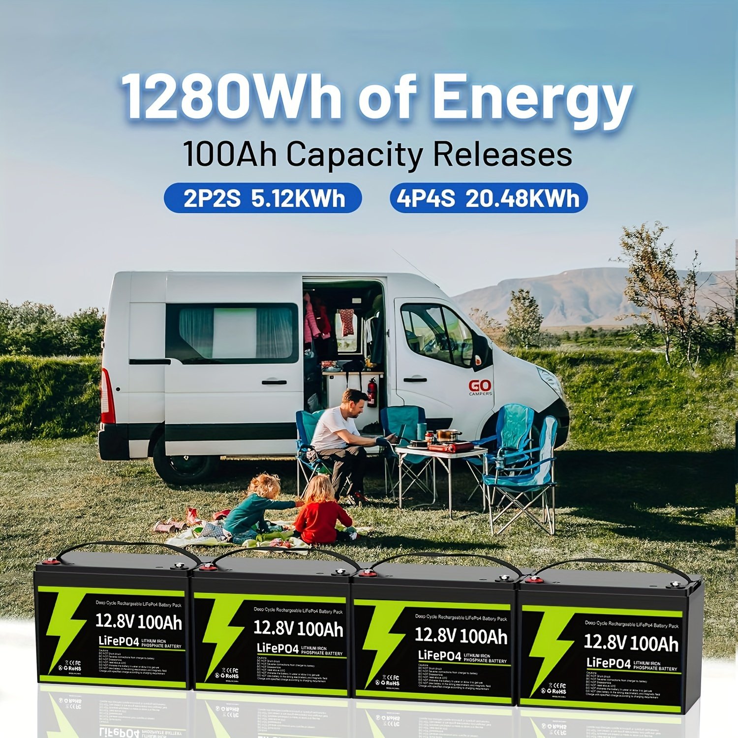 3b8b3a61-3b2b-4c36-9950-b53d53260e63.jpg LiFePO4 battery - 12V LiFePO4 Battery - 100Ah Capacity - Power Your Freedom, Decades Long - Image 1