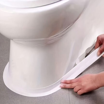 4 Rolls of Self-Adhesive Caulk Tape, Durable and Easy to Use for Bathroom and Kitchen Sealing, Instant Application, No Tools Needed, Peel & Stick