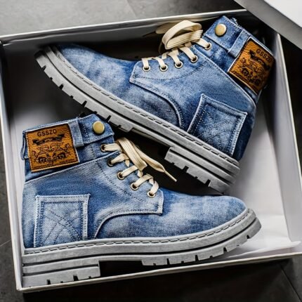 Men's Casual Streetwear Low-Top Sneakers - Slip-Resistant Comfortable Lace-Up Shoes with Breathable PU Upper, Cushioned PVC Sole & Vintage Motorcycle Patch Design - All-Season Versatile for Walking, Casual Attire (Big & Tall Sizes Available), Everyday Shoes | Trendy Men's Sneakers | Pu Upper Sneakers