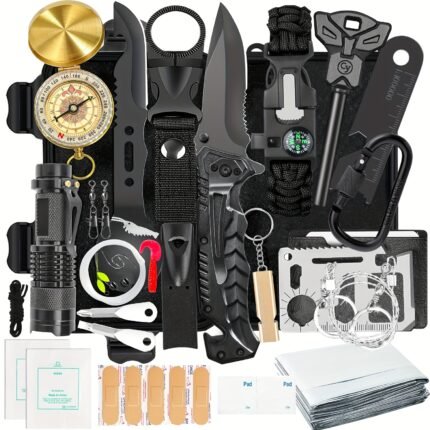 38pcs Ultimate Emergency Survival Kit - All-in-One Portable First Aid, Fire Starter, And Essential Tools For Camping, Hiking, Earthquakes, And Outdoor Adventures - Perfect Gift For Men On Christmas, Birthdays, Or Holidays8