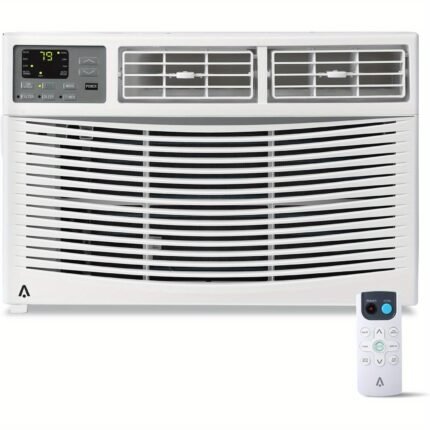 8, 000 Btu Window Air Conditioner, Cools Up to 350 Sq. Ft with Cooling, 3 Fan Speed, Window-Mounted Room Ac Window Unit with Remote, Easy Install Kit for Home