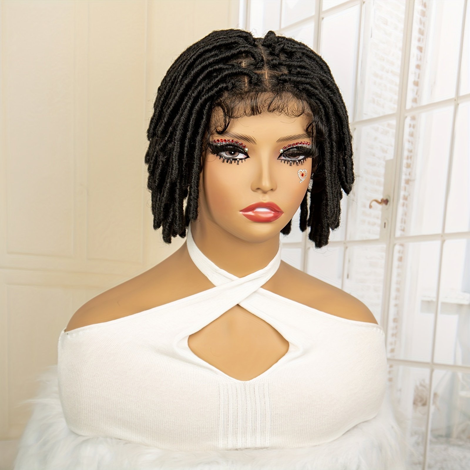4468b85a-8ff5-48e0-98f6-6726cb3d121c.jpg Chemical Fiber All Lace Short Locs Braid High Quality Wig Hood - Image 1