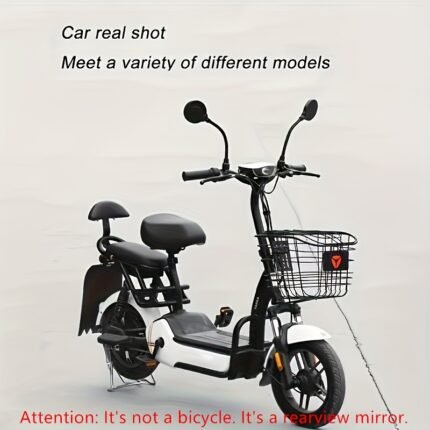 1pc Adjustable Stainless Steel 360° Flexible Cycling Mirror with Convex Lens & Fit - Compatible with Scooters,1 Motorcycles, Segways - Ideal Valentine's Gift for Men & Women - Enhanced Rearview Safety Mirror for Scooters,1 E- - Compatible with 14+ Age Group - White Color - Easy Installation & Clear Visibility - Perfect for Riding Stability & Safety, Scooter Accessories, Mirrors for Handlebars, Rear View Mirror, Helmet Mirror, Cycling Mirror Helmet,