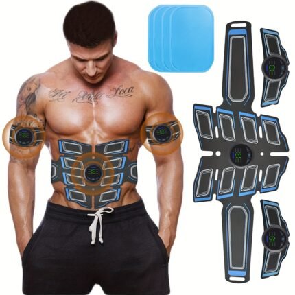 EMS Fitness Massage Belt, EMS Muscle Training Stimulator, EMS Low Frequency Physiotherapy Instrument, 6 Modes Of 18 Intensity Levels Of Rechargeable Massager, Christmas Gift, Muscle Massager, Multifunctional Body Massage, Massager for Body, Body Massager, Physical, Sports, Ergonomic Belt, Portable Massager, Premium Build, Durable Construction, Electrotherapy Device, Physical Therapists, Gym Users