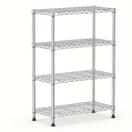 2000 Lbs Heavy Duty Steel Storage Shelving Unit - 5-Tier Adjustable Utility Rack with Sturdy Wire Shelves, Space-Saving Vertical Design for Home, Kitchen, Office, Garage, Pantry, Bathroom, Laundry Room - Easy Assembly, 2000 lbs Capacity, Ideal for Books, Shoes, Tools, Appliances - Sturdy Steel Construction, Modern White Finish (Compatible with White/Black Shelving Units) - Multi-Tier Organizer for Heavy Items, Durable Steel Wire Rack for Standing Baker'S Racks, Dresser, Laundry