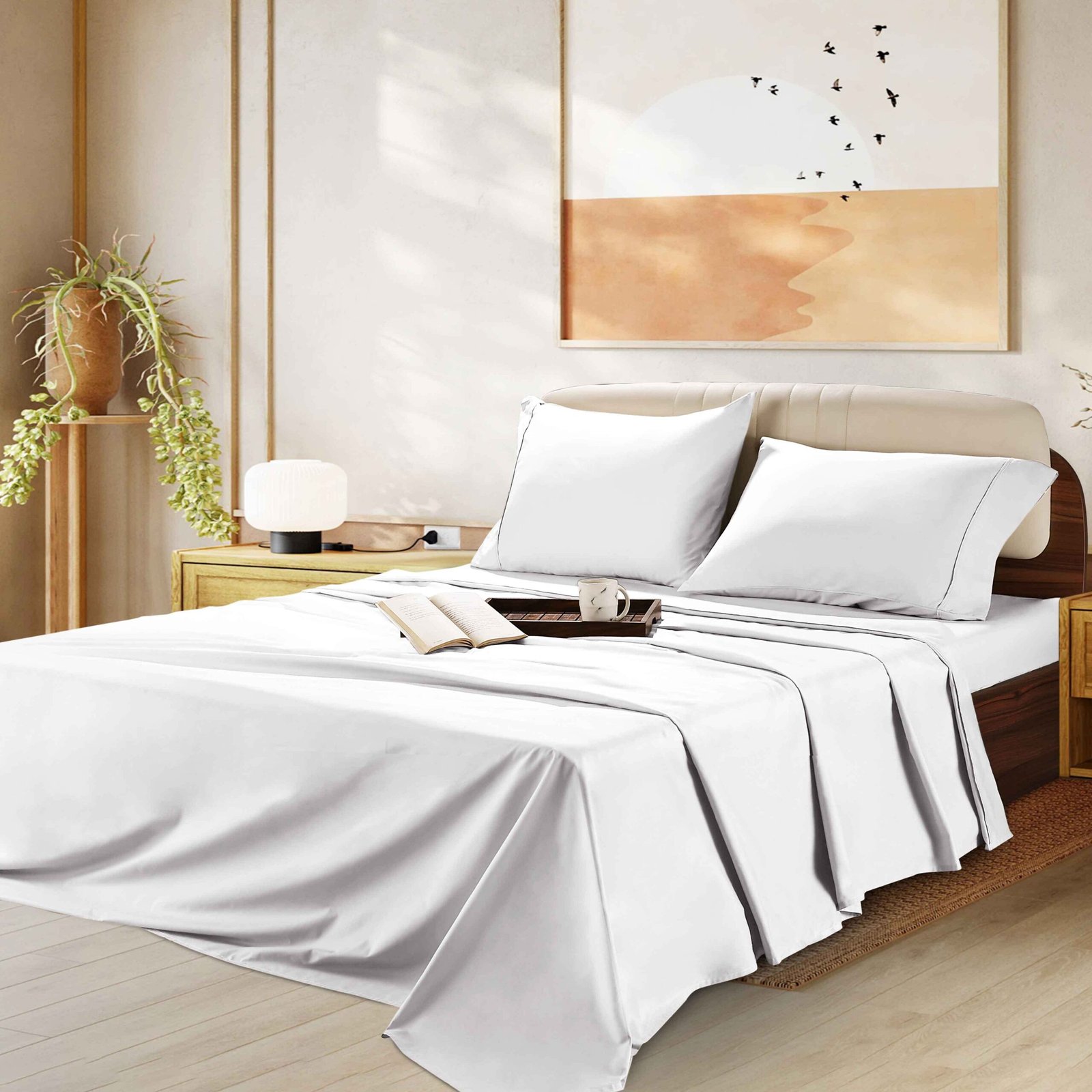 485f83c8-3cc9-429b-8f63-55084dc307c4_3821x3821.jpeg.format.jpg 1000 Thread Count Pure Egyptian Cotton Sheet Set - With Elasticized in the Corners, Incredibly Soft and 16 inch Pocket Depth - Image 1