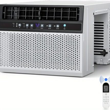 10000 BTU Window Air Conditioner, Window Air Conditioner for Room Cools Up to 450sq.ft, Window AC Unit with Cooling, Dehumidifier and 3 Fan Speed, 24-Hour Timer & ECO Mode