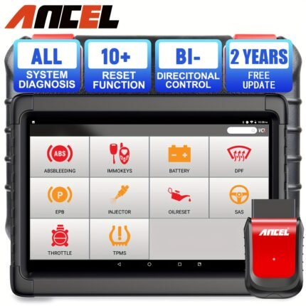 ANCEL X6 Automotive Bi-Directional Full System OBD2 Scanner Code Reader Diagnostic Tablet - 10+ Reset Functions, ABS EPB SRS Oil Reset DPF, 2-Year Free Updates, USB-Powered (No Battery), Color Display, Compatible with Most Cars, Trucks, SUVs, Motorcycles, Vehicle Diagnostics, Userfriendly Interface, Durable Construction, Car Diagnostic Tool, Car Enthusiasts, Vehicle Maintenance, Compact Design, Reliable Performance, Auto Technicians, Without