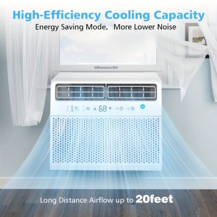 12, 000 BTU ASHARE U Shaped Air Conditioners Window Unit with Remote Control, Cool/ Dehumidifier/ Fan, Energy Saving, 3 Speed Cools up to 550 Sq