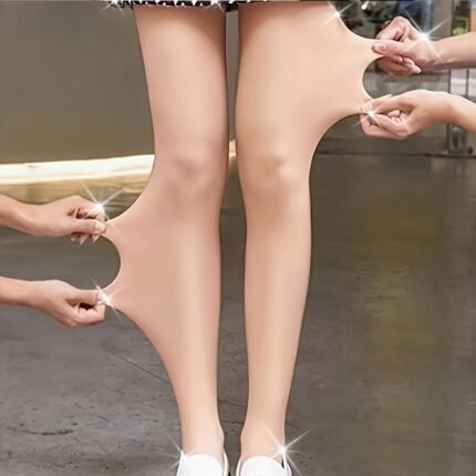 Comfortable, Elastic, Skin-Tone Tights - Universal Fit, Fabric, Hand Washable, 200g/m², Everyday Wear, Fashion Tights|Universal Fit Tights|Stretchy Material