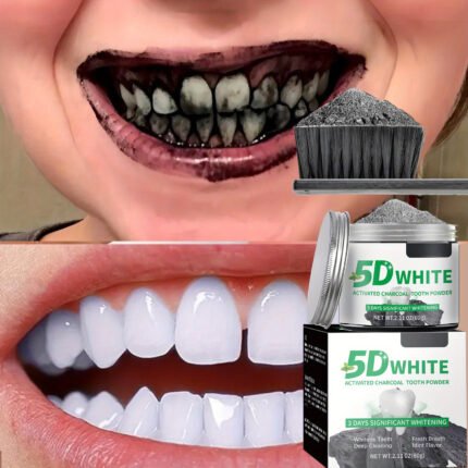 30g Bamboo Charcoal Teeth Whitening Powder with & Mint Extract – Deep Clean, Stain Removal, Fresh Breath, and Bright Smile Formula for Daily Oral Care