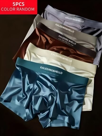 5-pack Men's underwear, smooth Men's briefs, sports underwear for boys, Men's boxer briefs, soft, comfortable andable, with a y feel, Men's shorts