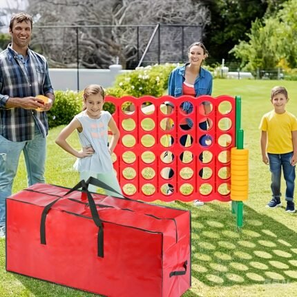 Giant 4-in-a Row Storage Bag, 47" Jumbo 4-to-Score Carrying Bag, Cloth Carrying Bag For Jumbo 4-In-a-Row Game For Easy Storage & Transportation (Game Set Not Included)