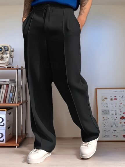 Men'S Casual Straight Leg Joggers - Light Gray, Drawstring Waist, All-Season Comfort, Perfect for Outdoor Activities, Outdoor Comfortwear | Casual Style | Stretchy Fabric