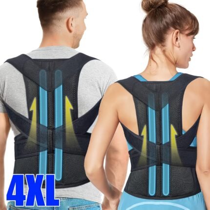 Back Posture Corrector For Women & Men, Back Support For Men & Women Back, Shoulder Brace For And Support, Reusable Cooling Back Support Posture Corrector With Double Keel System & Adjustable Crisscross Straps - Breathable Elastic Fabric For Hunchback, Kyphosis & Rounded Shoulders - Daily Wear Orthopedic Brace With Full Back Support & Waist Protection, Comfortable Posture Trainer.