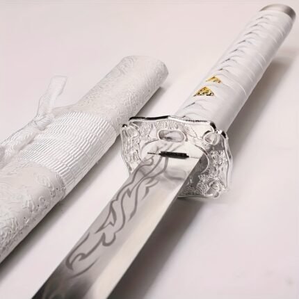 Hand-forged High Manganese Steel Samurai Sword, Hand-made Samurai Sword, Hand-made Sword, Unsharpened, Suitable For Practicing Swordsmanship, Display Items, Decorations, Birthday Gifts, Best Gifts For Family And Friends