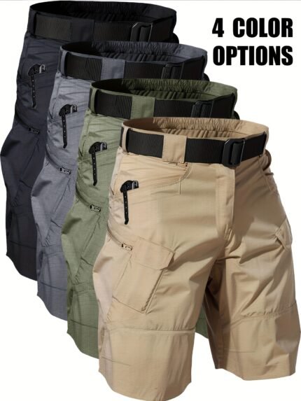 Men’s Cargo Shorts, Breathable Quick Dry Tactical Work Pants with Multi-Pocket Design