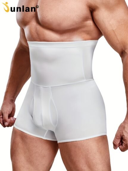 Men's High Waist Tummy Control Shorts - Seamless Slimming Underwear with Compression Technology, Breathable Stretch Fabric, Tight-Fitting Body Shaper for Gym, Casual & Casual Attire, Smooth Appearance | Highelastic Material, Waist Trainer