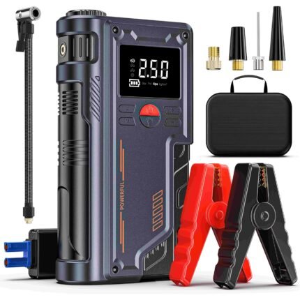 Emergency Start Device for Industrial Battery Charger, Portable Power Bank, 12V Emergency Start Box with LED Light, Universal for Industrial Battery
