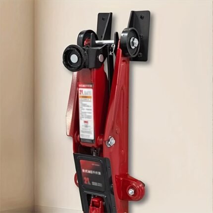 A Set of Two Heavy-Duty Metal Wall-Mounted Hooks for Jacks, Suitable for Garage, Workshop, And Garden Storage.