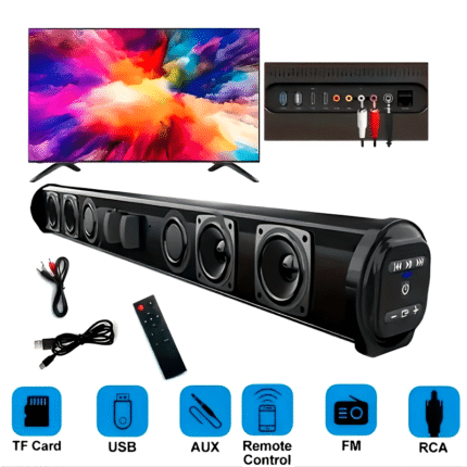 4D Surround Sound Speaker - Wireless/wired, High Fidelity Subwoofer, Party Specific-USB Plug And Play - For Laptops, Home Theater, Music Players - Suitable for Parties & Entertainment - Ideal Gift for Music Lovers, Gamers & Movie Enthusiasts