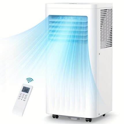 8000/10000 BTU Portable Air Conditioners/ 30 Inch Tower Fan, 4 Modes Portable AC with Large LED Display, Tower Fan 85°Oscillating Quiet Cooling 15H Timer Powerful Standing 3 Wind Speed 2 Wind Modes for Home/ Office/ Dorms, Perfect Present