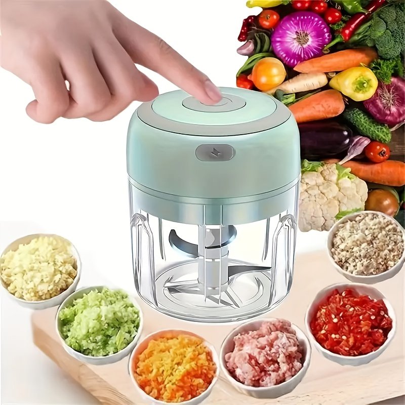 58a6b8ad-6398-422b-8b76-fdefd382e01d-1.jpg Electric Garlic Crusher, Portable Mini Food Chopper, Vegetable Chopper, Small Food Processor, Suitable for Garlic, Puree, Onion, Herbs, Vegetables, Ginger, Juice Blender, As Well As Kitchen Tomato Dicer Chopper And Ginger Mincer., Garlic Peeling Machine, Peel Garlic Fast Machine, Meal Prep Tool, Home Cooking, Handheld Device, Portable Chopper, Highspeed Motor, Durable Construction, Onion Chopper, Small Kitchens, Healthy Eaters - Image 1
