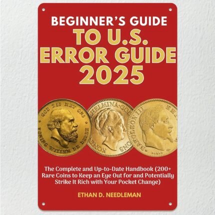 2D Flat, 1pc Beginner's Guide to U.S. Error Coins by Ethan D. Neeleman - 8x12 Inch Aluminum Metal Sign with Pre-Drilled Holes, Vintage Coin Collecting Wall Art for Home Office Decor & Educational Resource, Numismatist Education, Decorative Artwork, Vibrant Print Quality, Retro Design, Durable Material, History Enthusiasts, 2D Flat