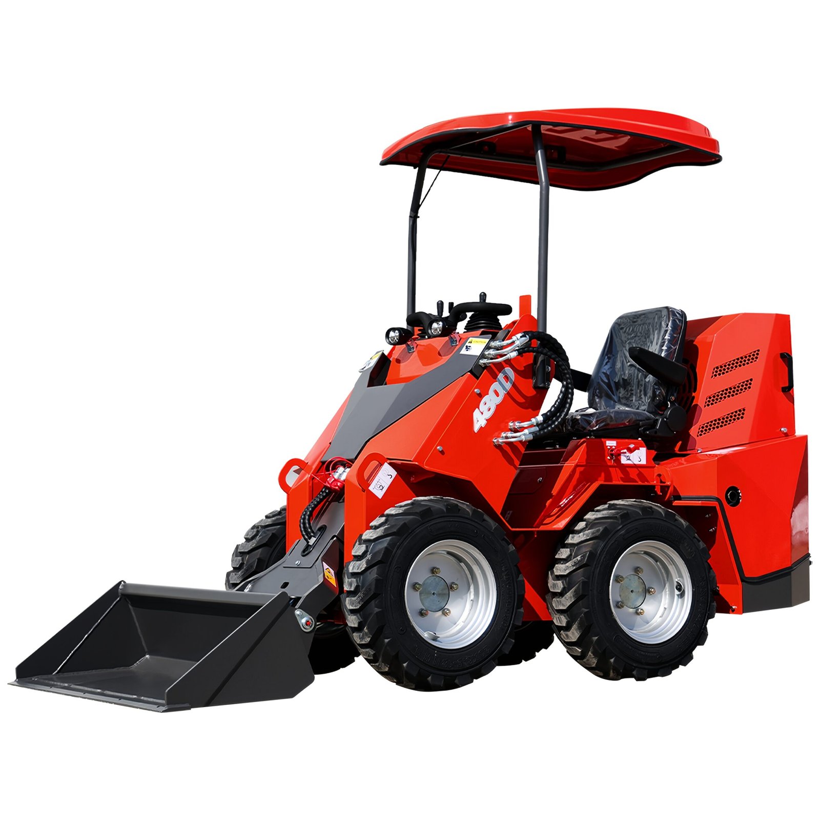 5a32a5cd-324b-4fb9-b8f1-8cccbd4fbf44-scaled-1.jpg Ride-On Wheeled Mini Skid Steer Loader With 23HP RATO V-Twin Air-Cooled Gas Engine & Bucket, In-Stock In The US, Compact Design For Yard Work, Landscaping, Construction, Material Handling - Image 1