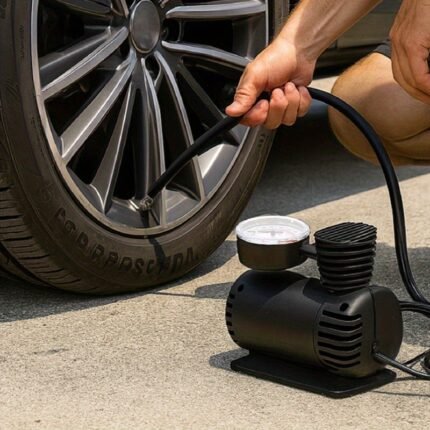 1pc Compact 12V Electric Air Pump Portable Inflator Pump for Cars Bicycles Inflatable Tent And Sports Balls Automatic Shutoff Slow Inflation for Durability And Emergency Repair Includes Tire Pressure Gauge Car Tire Inflator Tool, Car Tire Air Pump, Inflating, Bicycle Pump, Vibrant Colors, Lightweight Inflator, Durable Construction, Highquality Materials, Pressure Gauge Included, Car Owners, Sports Enthusiasts