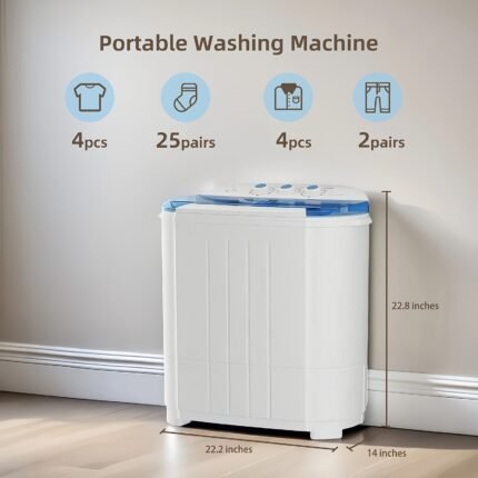 14lbs Portable Washing Machine, Portable Washing Machine Large Capacity, Laundry Machine, Small Washing Machine Portable, Clothes Washing Machine, Mini Washer Machine