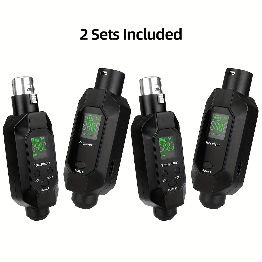 5dc0a5de-2336-4225-924b-d865a53f5d03.jpg Two Sets of Black U3 Wireless Microphone Transmitters And Receivers. - Image 1