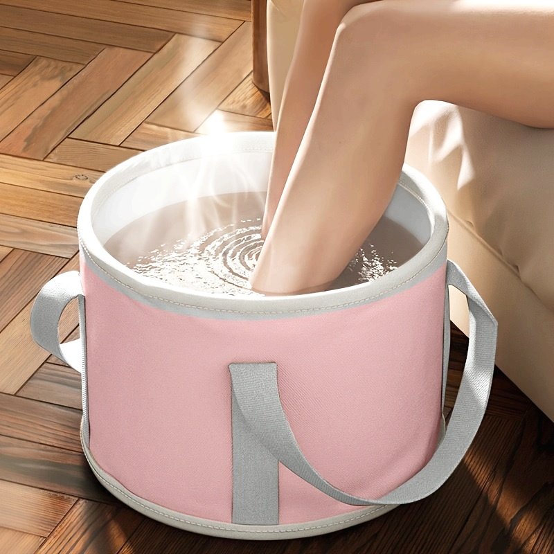 5edc587462322e144f2a0a3f53769b30_PMltJ96OJ8p5B.jpg Collapsible Foot Soak Bath Tub - Portable Spa Basin with Reinforced Handles, No Electricity Needed, Lightweight & Sturdy Design for Home, Travel, Salon, Spa - Easy to Store, Unscented Foot/Hand soak Bath - Image 1