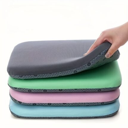 Extra Large 17.72" Ergonomic Seat Cushion – Supportive High-Density PU Foam with Non-Slip Bottom, Soft Woven Cover that is Breathable and Machine Washable - Ideal for Office Chairs &
