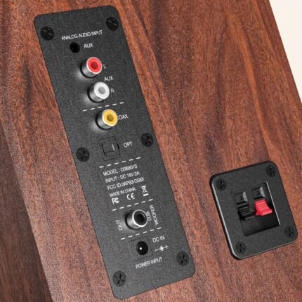 Saiyin Bluetooth Bookshelf Speakers for Record Player, Computer Speakers for PC, Powered Studio Monitor Speaker with 5.2 Inch Woofer, Horn Tweeter And Optical RCA Inputs, Subwoofer Line Out for Turnable.