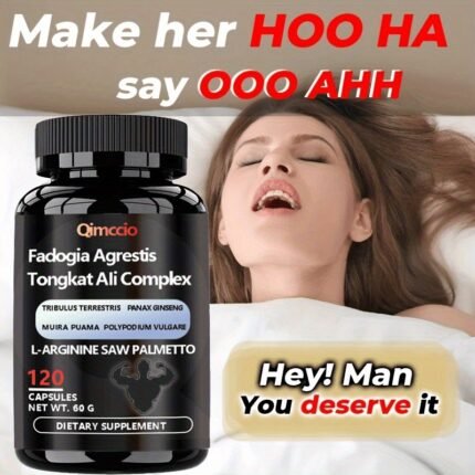 120 Capsules Men's Natural Supplement - 60-Day Supply with Dongkuaia Root, Kudzu, Sycamore Oak & Fadogia Agrestis Extract - Male Vitality Formula, Muscle Strength & Energy, Enhanced Libido, All-Natural Formula, Capsule Form, No Allergens, Supports Healthy Testosterone Levels, Men's Health Supplement, Long-Lasting Effects, Natural Ingredients for Men, Male Enhancements Supplement