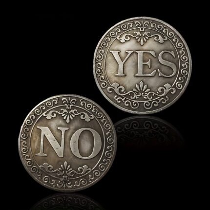 1pc Retro-style decision-making coin with "Yes" and "No" on both sides, a collectible commemorative piece perfect for home decor or as a unique gift. Ideal for any occasion, festival, or gathering