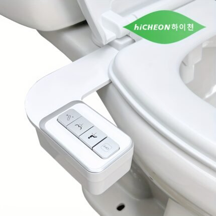 Hicheon Non-Electric Bidet with a Copper Three-Way Connector And Two Toilet Seat Pads Included.