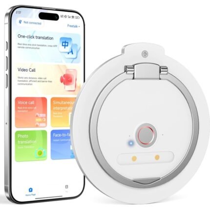 in 1 AI Translation Recorder Language Translator Device Voice Recording Voice Transcription 140 Language Translator for Meeting White